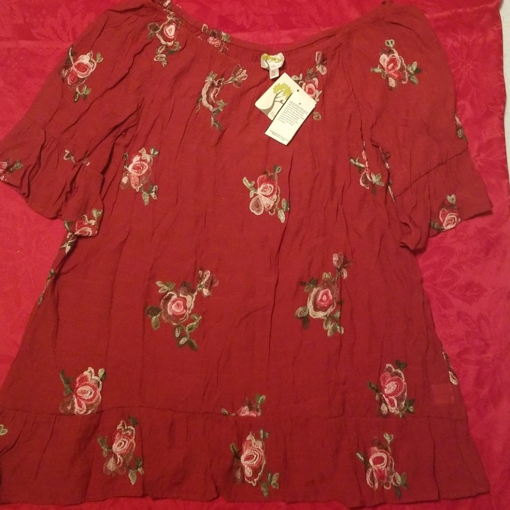 BNWT  Anthropologie Fig and Flower top